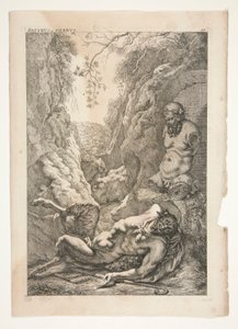 Satyr und Silenos, aus Sculpturae Veteris Admirata