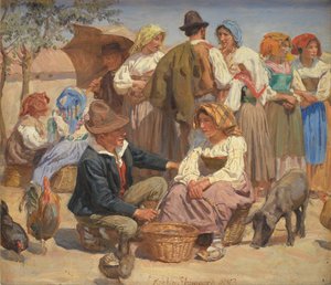 Markt in Sora von Joakim Frederik Skovgaard