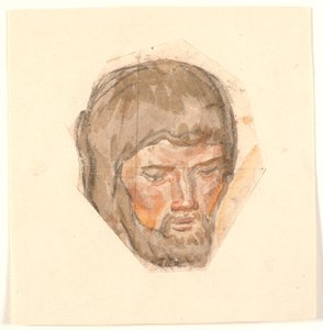 Studie des Kopfes eines bärtigen Mannes von Joakim Frederik Skovgaard