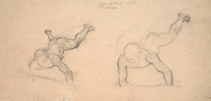 Zwei Studien von krabbelnden Jungen (oder fliegenden Engeln) von Joakim Frederik Skovgaard