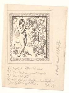 Entwurf für Exlibris für Gerhard Stilling von Joakim Frederik Skovgaard