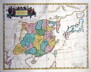 Japan, China und Korea als Halbinsel, ca. 1700 von Joan Blaeu