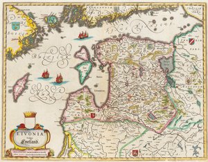 Livonia-Karte, Vulgo Lyefland, Atlas Maior von Joan Blaeu