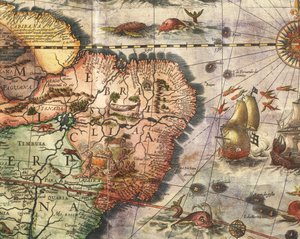 Karte von Amerika erstellt von Joan Blaeu