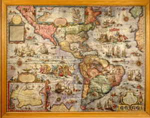 Karte von Amerika, erstellt von Joan Blaeu von Joan Blaeu