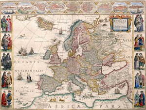 Karte von Europa aus dem Blaeu-Atlas von Joan Blaeu