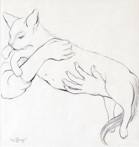 Kuschelige Katze, 2000 von Joan Thewsey