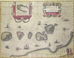 Karte der Molukkeninseln vor Halmahera, 1640