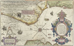 Karte der Küsten von Flandern, Normandie und England