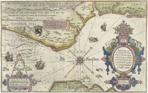 Karte der Küste von Flandern, Normandie und England von Joannes van Doetecum