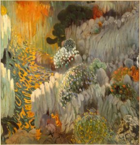 Orientalisches Tafelbild (Wanddekoration in der Casa Trinxet) von Joaquim Mir i Trinxet