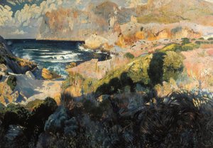 Bucht von Sant Vicenc. Gemälde von Joaquim Mir i Trinxet von Joaquin Mir Trinxet