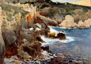 Verzauberte Bucht (Mallorca, Mallorca). Gemälde von Joaquim Mir i Trinxet (1873-1940), ca. 1901. Barcelona, Nationales Kunstmuseum von Katalonien. von Joaquin Mir Trinxet