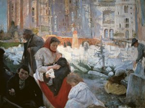 "Die Kathedrale der Armen", Gemälde von Joaquim i Trinxet von Joaquin Mir Trinxet