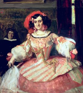 Porträt von Maria Guerrero, Schauspielerin und Direktorin des Teatro Español in Madrid von Joaquín Sorolla