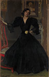 Señora de Sorolla in Schwarz von Joaquín Sorolla
