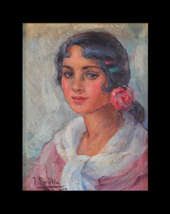 Porträt einer Frau von Joaquín Sorolla