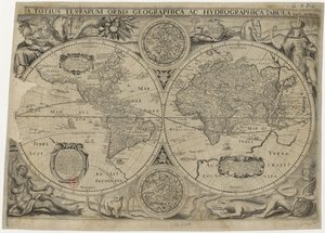 Nova totius terrarum orbis geographica ac hydrographica tabula Weltkarte, 1631