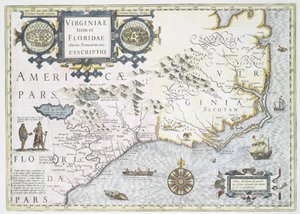 Virginiae item et Floridae Americae provinciarum, nova descriptio, 1636 von Jodocus Hondius