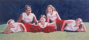 Junior High School Cheerleader auf dem Rasen, 2003 von Joe Heaps Nelson