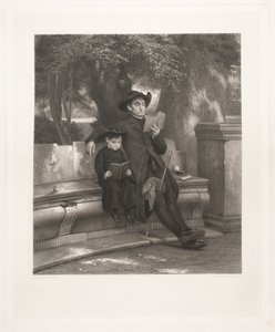 Italienischer Priester mit seinem Schüler von Joel Ballin