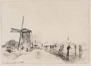 Blick auf die Stadt Maaslins von Johan Barthold Jongkind