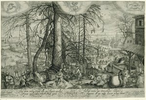 Winterlandschaft mit winterlichen Aktivitäten von Johan Barra