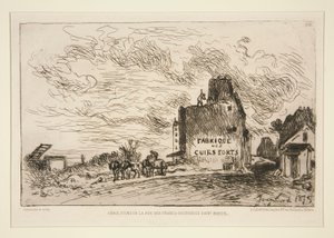 Abrissarbeiten in der Rue des Francs-Bourgeois Saint-Marcel von Johan Barthold Jongkind