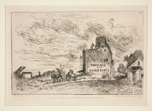 Abrissarbeiten in der Rue des Francs-Bourgeois Saint-Marcel von Johan Barthold Jongkind