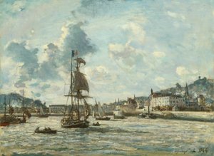 Eingang zum Hafen von Honfleur von Johan Barthold Jongkind