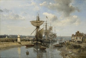 Fregatten, Hafen von Harfleur, ca. 1852-53