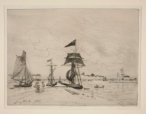 Jetée en Bois im Hafen von Honfleur