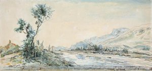 Landschaft am Fluss Le Drac nahe Grenoble von Johan Barthold Jongkind
