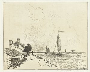 Zwei Segelschiffe (Sechs holländische Ansichten)