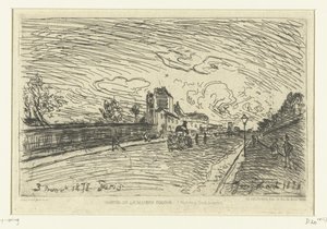 Ausgang des Krankenhauses Cochin (Faubourg Saint-Jacques, Paris) von Johan Barthold Jongkind