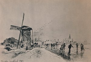 Ansicht der Stadt Maassluis, 1862 von Johan Barthold Jongkind