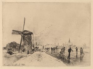 Ansicht des Dorfes Maaslins von Johan Barthold Jongkind