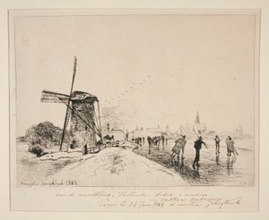 Ansicht der Stadt Maaslins (Holland) von Johan Barthold Jongkind