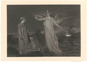 Chamberlain und der Friedensengel von Johan Braakensiek