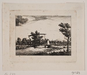 Landschaft mit Zugbrücke von Johan Bülow
