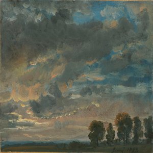 Wolken am Abend von Johan Christian Dahl