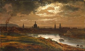 Dresden im Mondschein