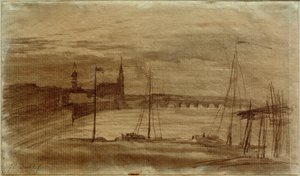 Dresden im Mondschein von Johan Christian Dahl