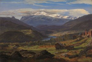 Von Hjelle in Valdres von Johan Christian Dahl