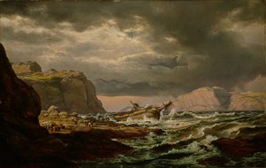 Schiffbruch an der norwegischen Küste
