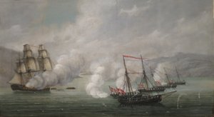 Die Seeschlacht bei Alvøen