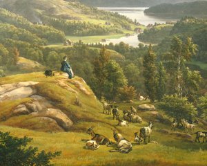 Ansicht des Lysenklosters bei Bergen von Johan Christian Dahl
