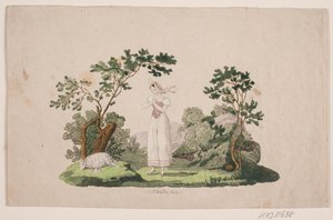 Mädchen, das um ein totes Lamm trauert von Johan Christian Ernst Walter