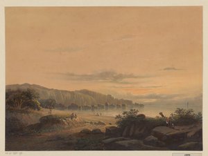 Ansicht einer Bucht auf Java von Johan Conrad Greive