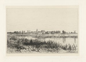 Ansicht eines Flusses bei Bemmel von Johan Conrad Greive